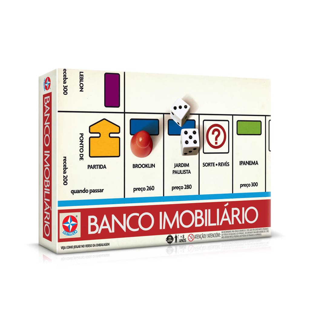 Jogo Banco Imobiliário - Retrô - Reedição Anos 80 - Brinquedos Estrela